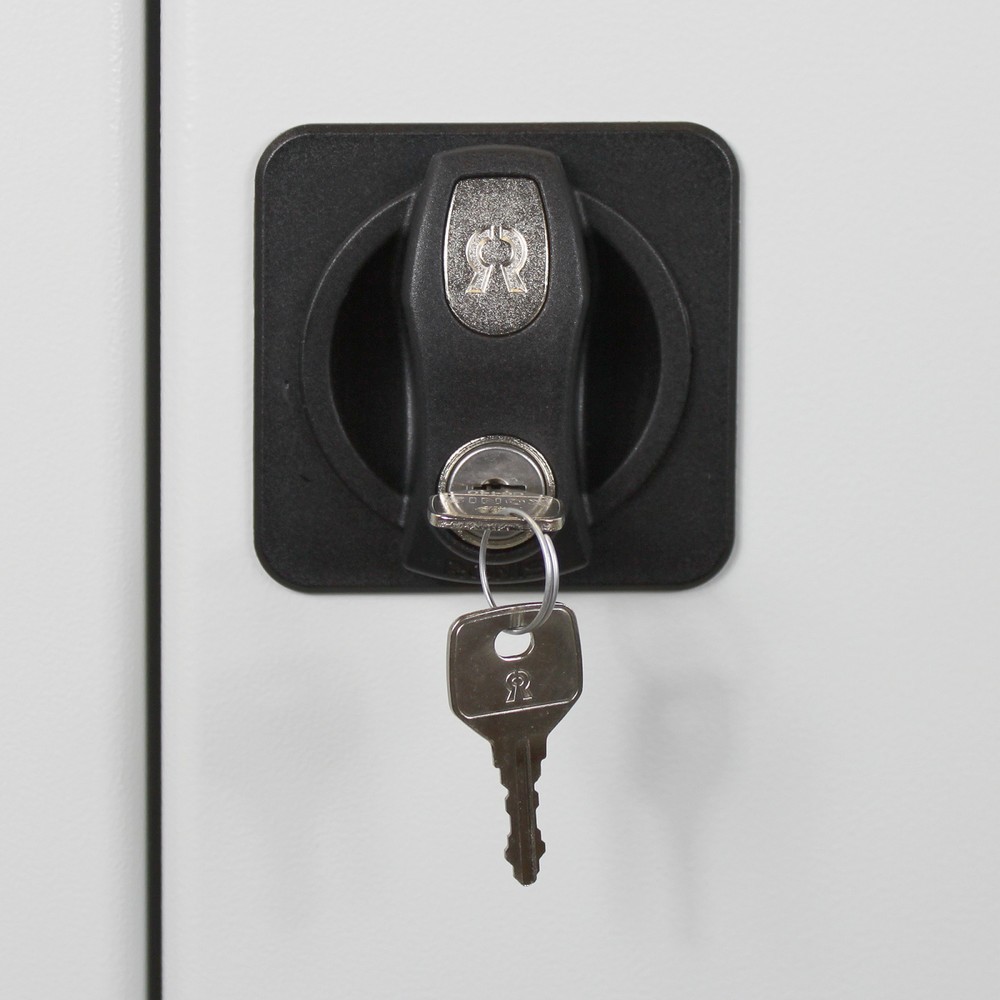 Produktabbildung Nr. 3: HEMMDAL Magazinschrank mit 2 Türen, HxBxT 1.950 x 710 x 300 mm, mit Sichtlagerkästen, 90 Stück