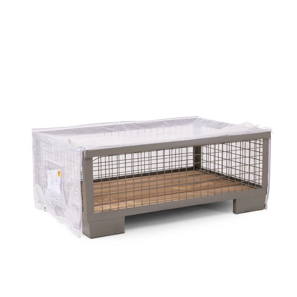 Produktabbildung Nr. 7: Restposten - Zwischenverkauf vorbehalten: HEMMDAL Gitterboxabdeckhaube Mesh, HxBxT 500 x 1.250 x 850 mm, 160 g/m², transparent