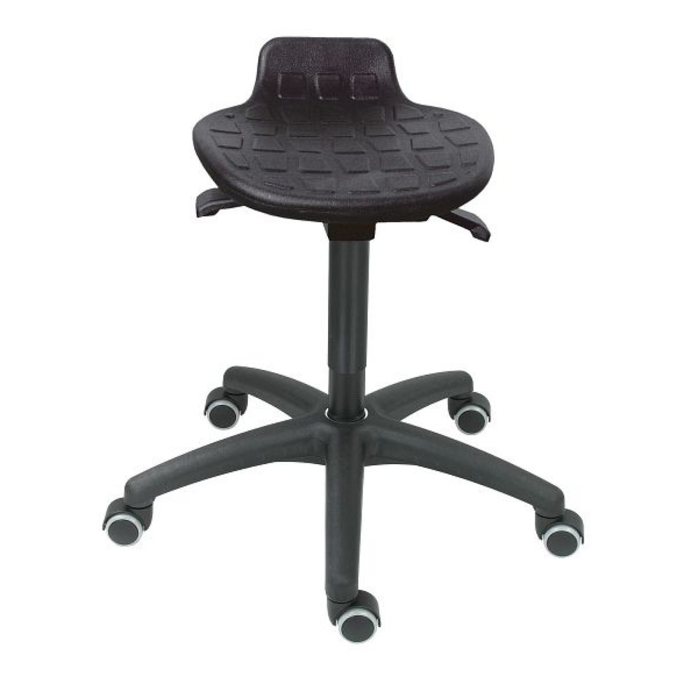 Produktabbildung Nr. 1: HEMMDAL Hocker Komfort, PU-Sitz, Sitzhöhe 430-560 mm, Kunstoffbasis, Rollen
