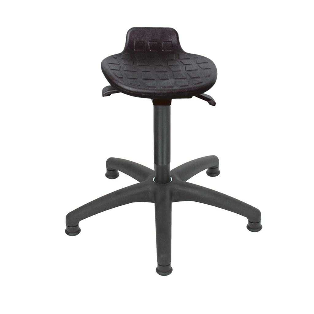 HEMMDAL Hocker Komfort, PU-Sitz, Sitzhöhe 410-540 mm, Kunstoffbasis, Bodengleiter Produktabbildung: HEMMDAL Hocker Komfort, PU-Sitz, Sitzhöhe 410-540 mm, Kunstoffbasis, Bodengleiter