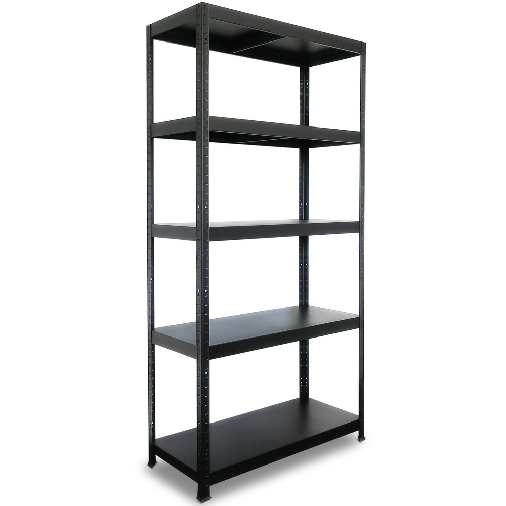 Produktabbildung: HEMMDAL Fachbodenregal schwarz, Fachlast 130 kg, HxBxT 1.800 x 900 x 400 mm