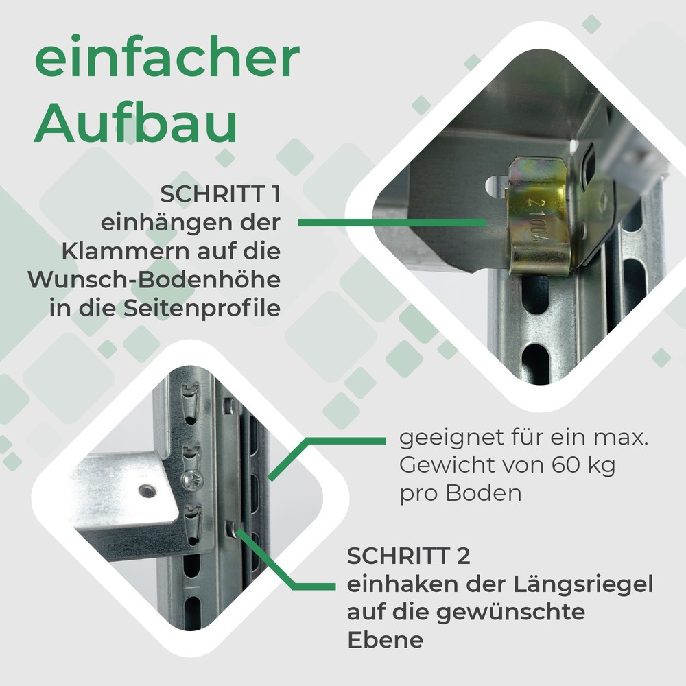 Produktabbildung Nr. 2: HEMMDAL PRO Getränkekistenregal, verzinkt – für 6 Kästen – Made in Germany