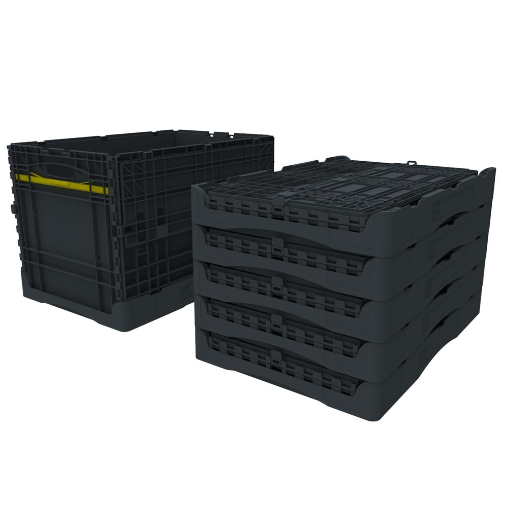 Produktabbildung Nr. 2: Profi Klappbox 60x40 cm – Mehrweg-Transportbox zum Einklappen – 80 Liter