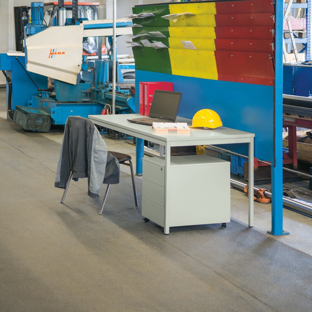 Číslo obrázku produktu 2: Kancelářský psací stůl HEMMDAL s rámem z ocelových trubek se 4 nohami, VxŠxH 750 x 1200 x 800 mm