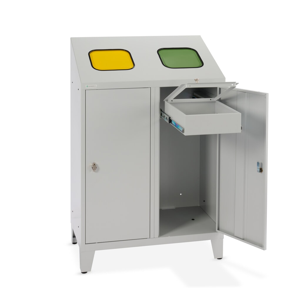 HEMMDAL Recycling-Abfallsammler Duo, mit 2 Beutelhalterungen, je 120 Liter Produktabbildung Nr. 8: HEMMDAL Recycling-Abfallsammler Duo, mit 2 Beutelhalterungen, je 120 Liter