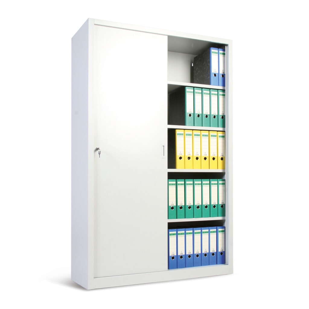 Produktabbildung Nr. 3: HEMMDAL Schiebetürschrank, 5 OH, lichtgrau
