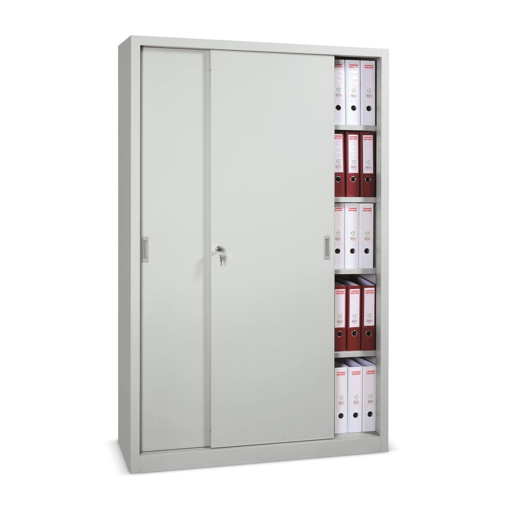 Produktabbildung Nr. 4: HEMMDAL Schiebetürschrank, 5 OH, lichtgrau