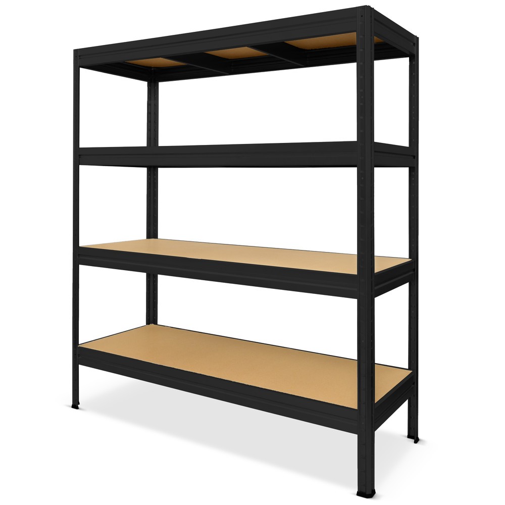 Produktabbildung: HEMMDAL Schwerlastregal Typ XL, schwarz / matt – 180 x 180 x 60 cm – bis 2000 kg