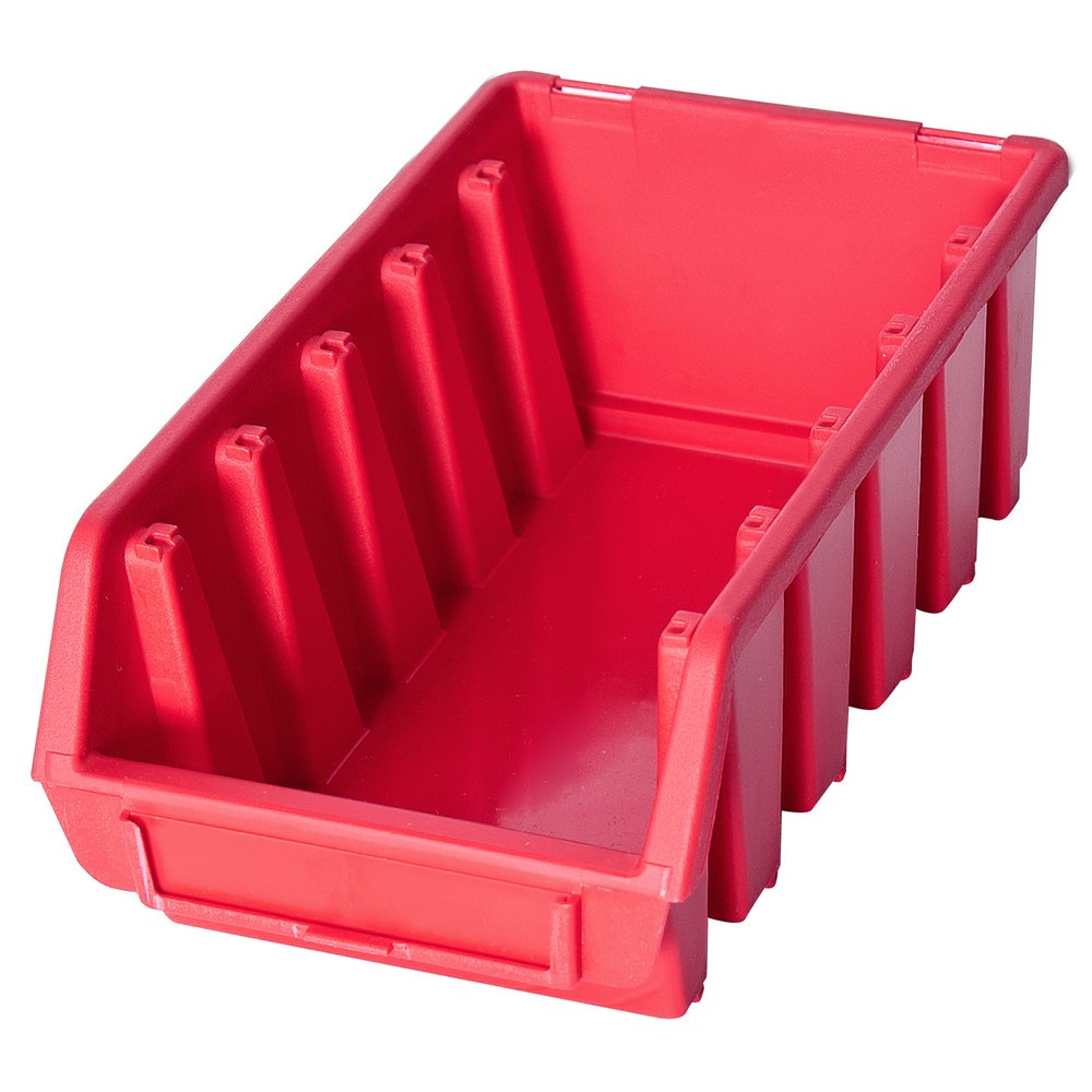 Produktabbildung: HEMMDAL Sichtlagerkasten-Set L, HxBxT 75 x 116 x 212 mm, rot, 24 Stk/VE