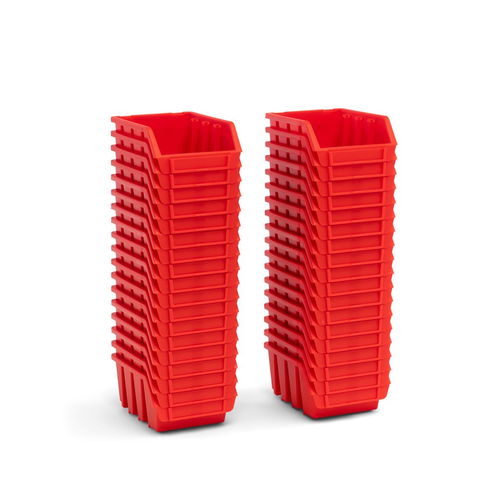 Produktabbildung Nr. 6: Restposten - Zwischenverkauf vorbehalten: HEMMDAL Sichtlagerkasten-Set S, HxBxT 75 x 116 x 112 mm, rot, 48 Stk/VE