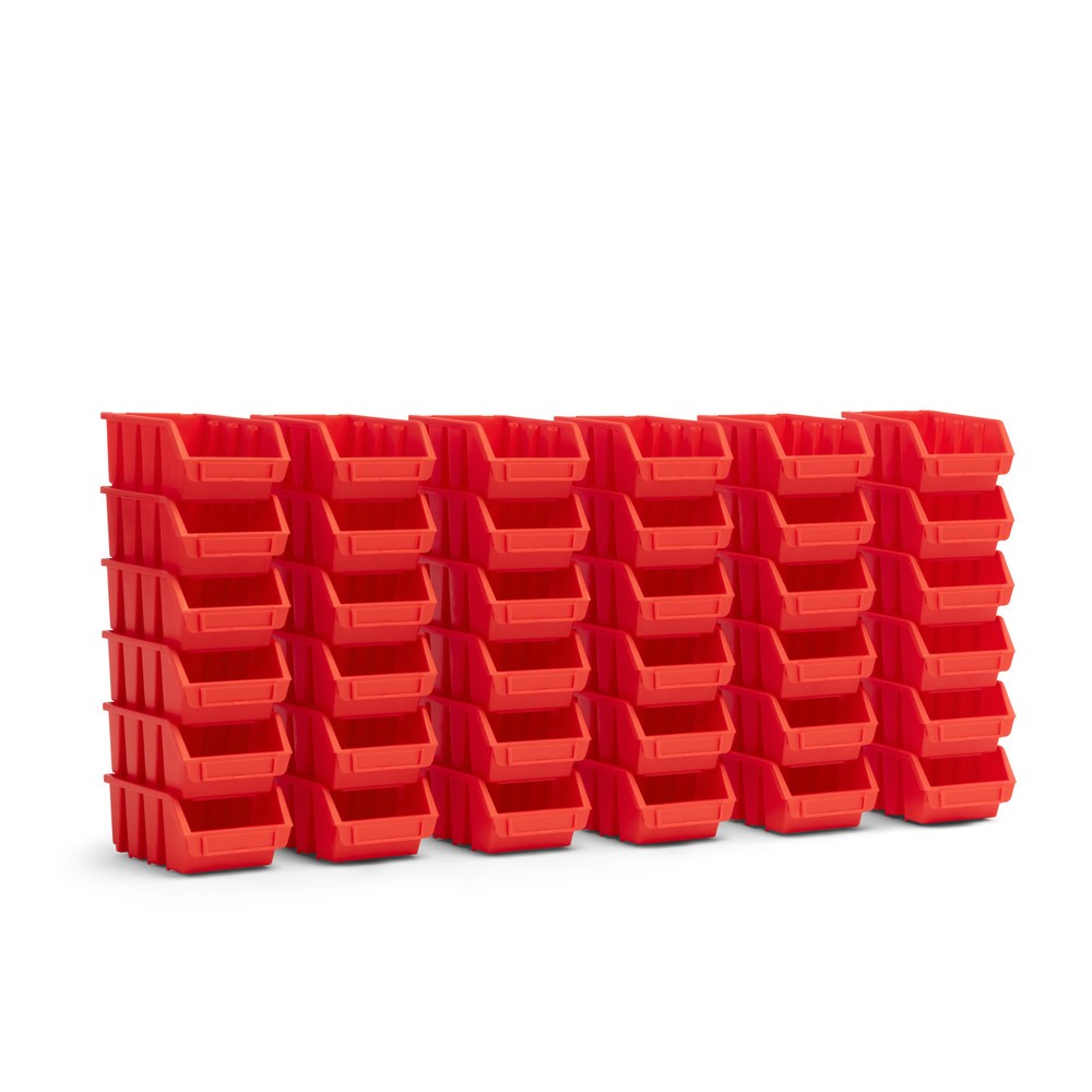 Produktabbildung Nr. 7: Restposten - Zwischenverkauf vorbehalten: HEMMDAL Sichtlagerkasten-Set S, HxBxT 75 x 116 x 112 mm, rot, 48 Stk/VE