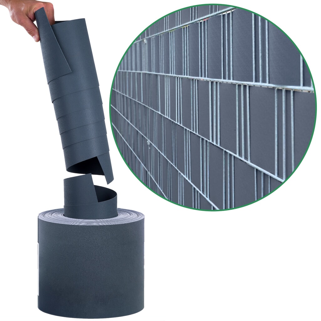 HEMMDAL Sichtschutzstreifen, anthrazit – 2,53 m – 10 Stück, Premium Sichtschutz Produktabbildung: HEMMDAL Sichtschutzstreifen, anthrazit – 2,53 m – 10 Stück, Premium Sichtschutz