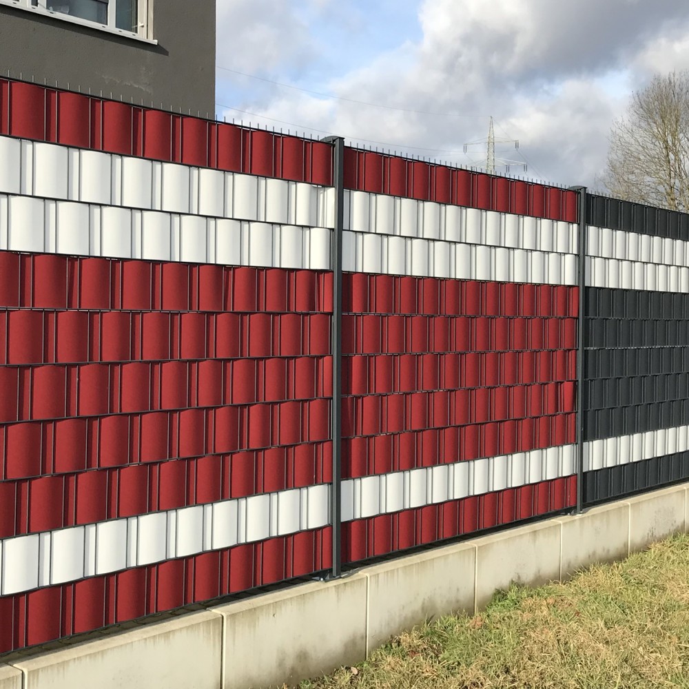 Produktabbildung Nr. 4: HEMMDAL Sichtschutzstreifen, transluzent – 2 x 2,53 m – Zaun-Designelement