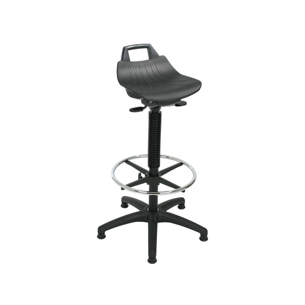 Obrázek produktu: Stolička HEMMDAL Premium, sedák PP, výška sedáku 630-890 mm, podlahový kluzák, prstencová podnož