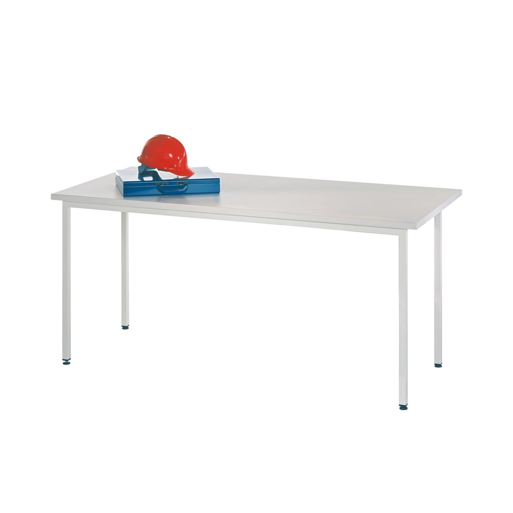 Product afbeelding: HEMMDAL Trapeziumvormige tafel, bxd 1.200 x 600 mm, lichtgrijs