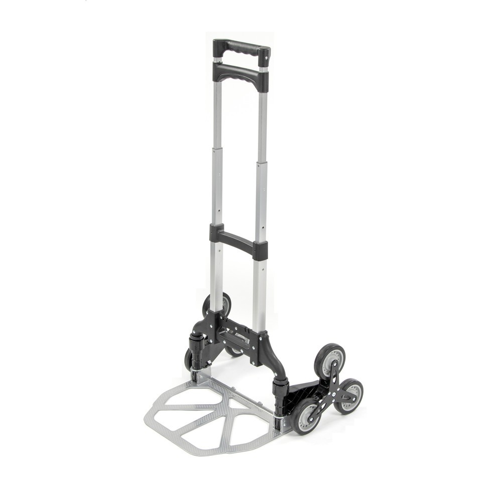 Produktabbildung: HEMMDAL Treppen-Transportkarre, klappbar, 3-armiger Radstern, TK 80/50 kg, Schaufel BxT 385 x 280 mm