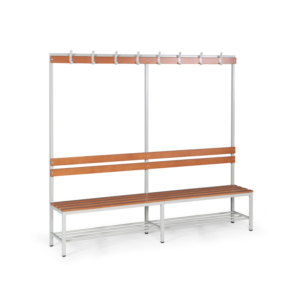 Produktabbildung Nr. 1: HEMMDAL Umkleidesitzbank, 1-seitig, Länge 2.000 mm, 8 Haken