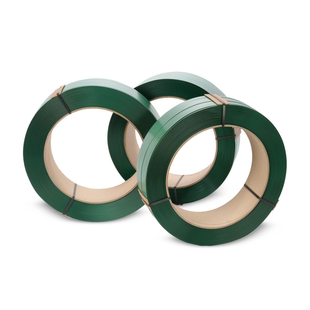 Produktabbildung Nr. 3: HEMMDAL Umreifungsband aus PET, gewaffelt/geprägt, 15 mm x 1.300 lfm., Kern-Ø 406 mm, Stärke 0,90 mm, extrastark, 100% recyclingfähig
