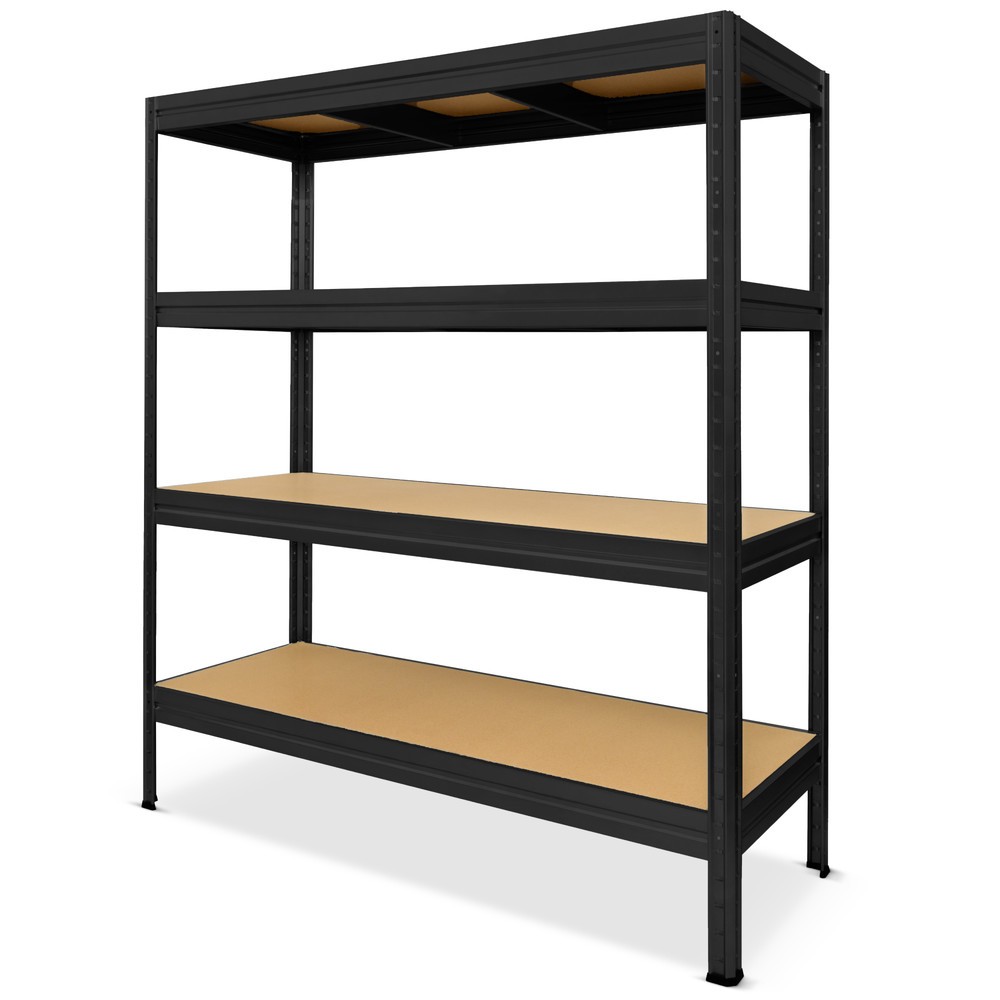 Produktabbildung: HEMMDAL Weitspannregal, Fachlast 600 kg, schwarz, HxBxT 1.770 x 1.600 x 600 mm