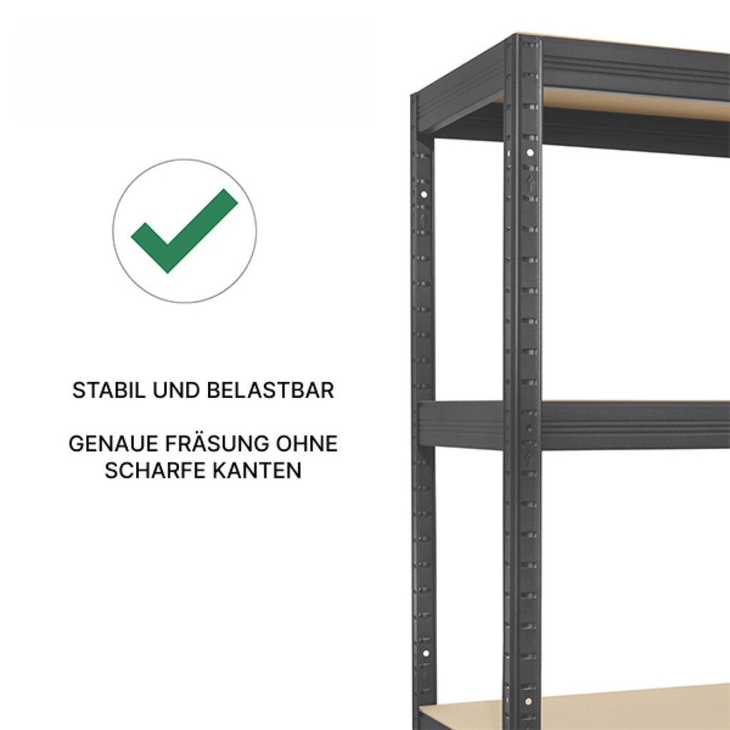 HEMMDAL Weitspannregal, Fachlast 500 kg, graphitgrau, HxBxT 1.770 x 2.000 x 600 mm Produktabbildung Nr. 3: HEMMDAL Weitspannregal, Fachlast 500 kg, graphitgrau, HxBxT 1.770 x 2.000 x 600 mm