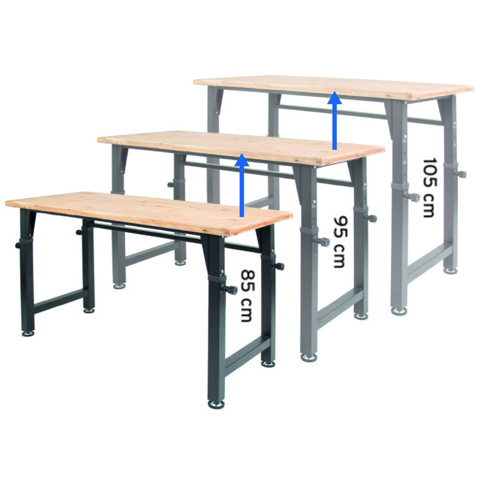 Produktabbildung Nr. 2: HEMMDAL Werkbank, höhenverstellbar, TK 200 kg