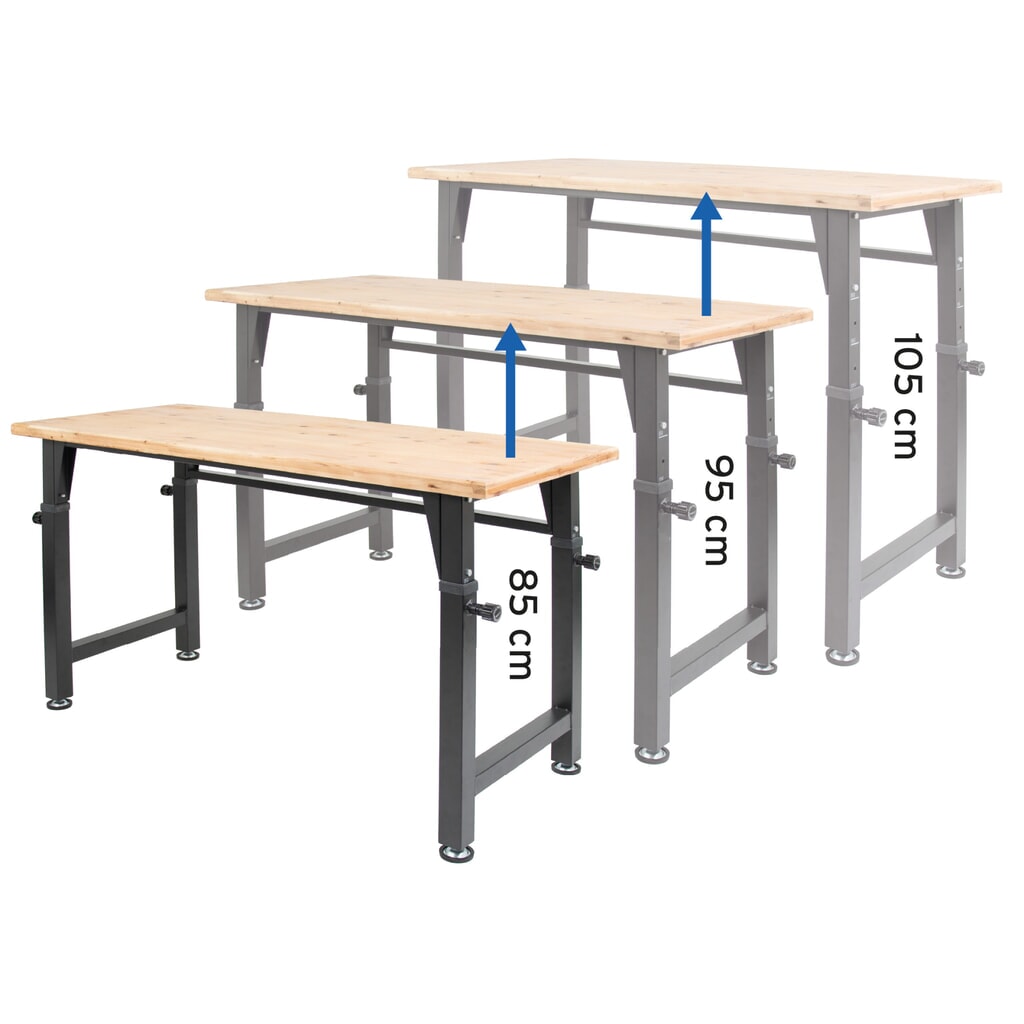 Produktabbildung Nr. 2: HEMMDAL Werkbank, höhenverstellbar, TK 200 kg