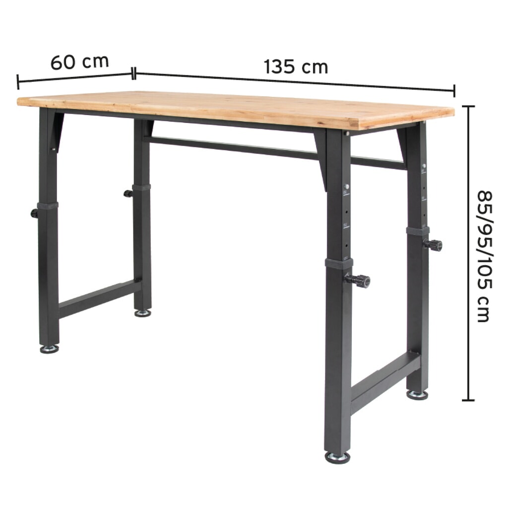 HEMMDAL Werkbank, höhenverstellbar, TK 200 kg Produktabbildung Nr. 3: HEMMDAL Werkbank, höhenverstellbar, TK 200 kg