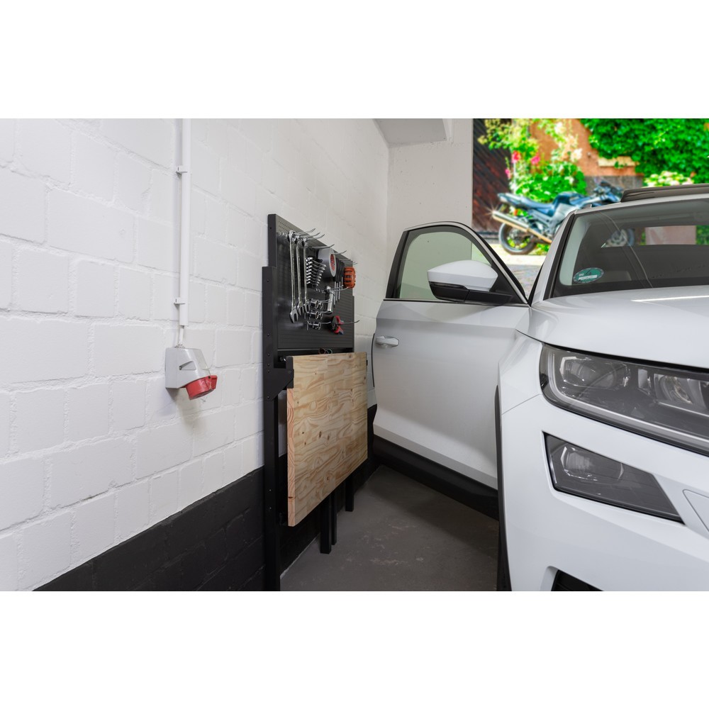 Produktabbildung Nr. 11: HEMMDAL Werkbank, klappbar, TK 150 kg, Lochwand inkl. 10 Haken