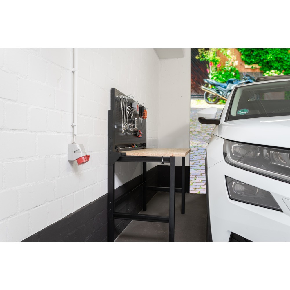 Produktabbildung Nr. 12: HEMMDAL Werkbank, klappbar, TK 150 kg, Lochwand inkl. 10 Haken