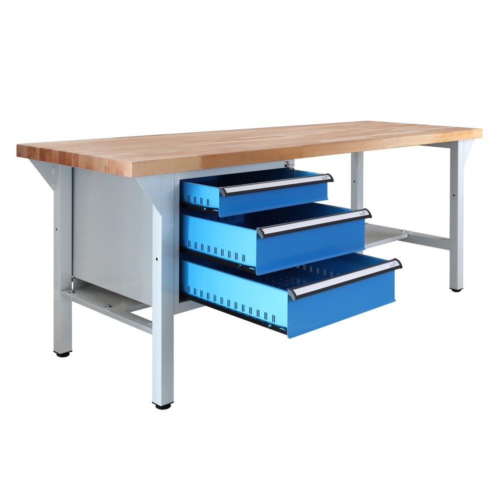 Produktabbildung Nr. 4: HEMMDAL Werkbank Typ XL, mit 3 Schubladen – bis 300 kg – Arbeitstisch Made in EU