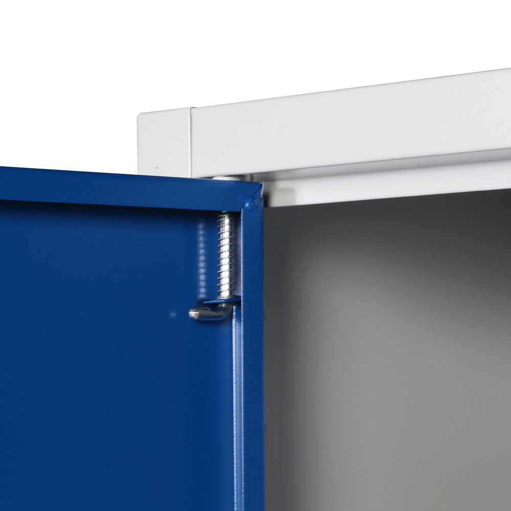 Productafbeelding nr. 3: HEMMDAL Werkplaats draaideurkast, hxbxd 1.800 x 800 x 380 mm, lichtgrijs/gentiaanblauw