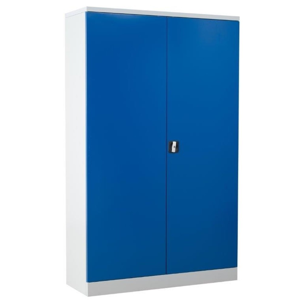 Produktabbildung Nr. 2: HEMMDAL Werkstatt-Flügeltürschrank, HxBxT 1.950 x 1.200 x 500 mm, lichtgrau/enzianblau