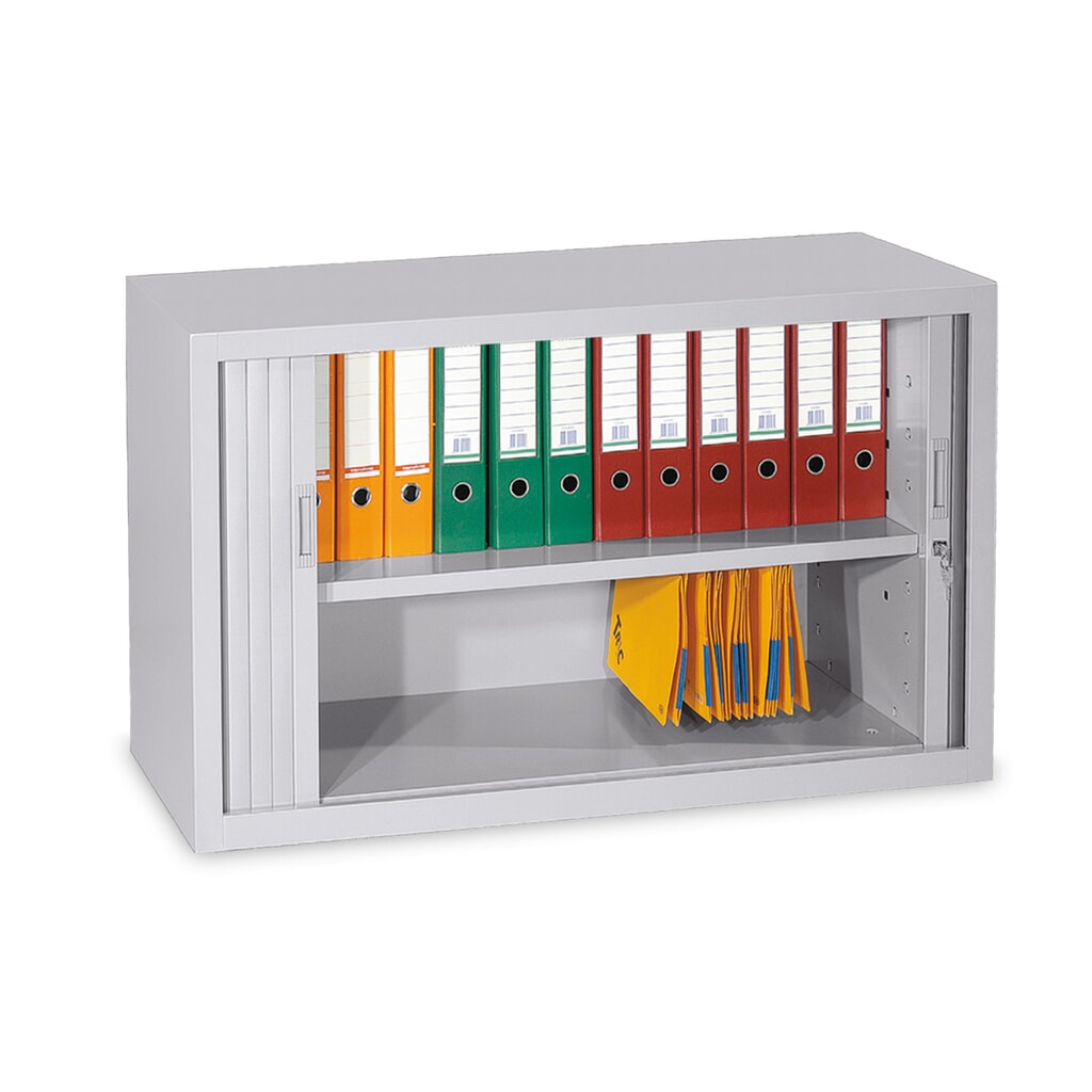 HEMMDAL Werkstatt-Rollladenschrank, HxBxT 750 x 1.200 x 460 mm, Böden lichtgrau Produktabbildung: HEMMDAL Werkstatt-Rollladenschrank, HxBxT 750 x 1.200 x 460 mm, Böden lichtgrau