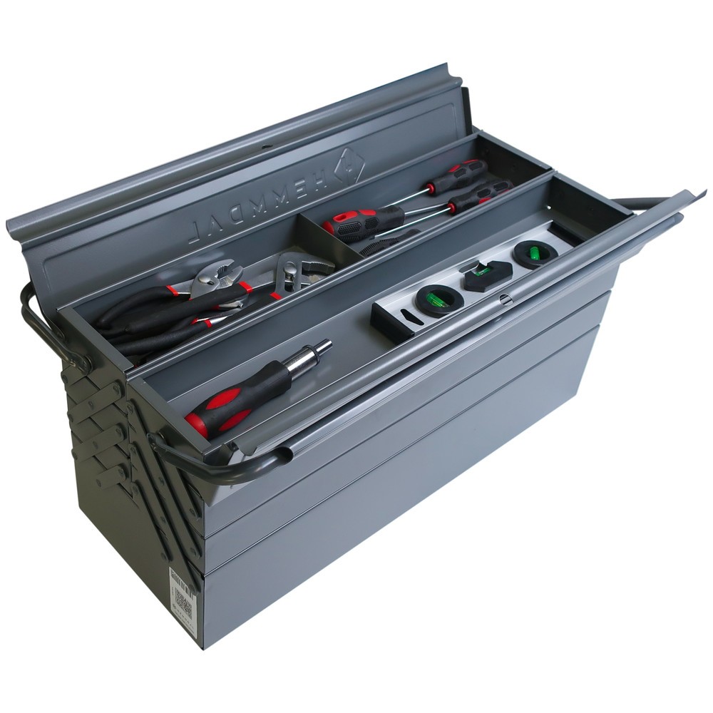 Produktabbildung Nr. 2: HEMMDAL Werkzeugkasten leer, anthrazit – 56 x 22 x 26,5 cm – Made in EU