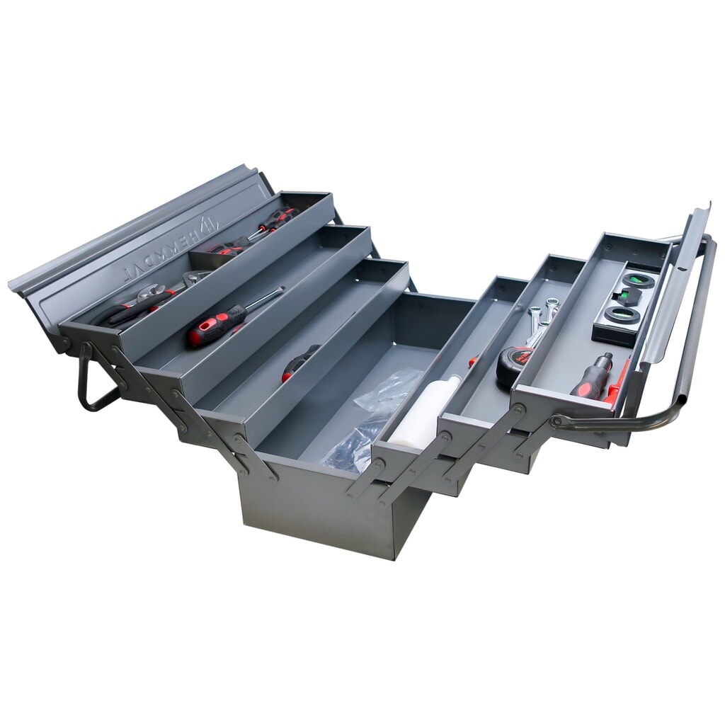 HEMMDAL Werkzeugkasten leer, anthrazit – 56 x 22 x 26,5 cm – Made in EU Produktabbildung: HEMMDAL Werkzeugkasten leer, anthrazit – 56 x 22 x 26,5 cm – Made in EU