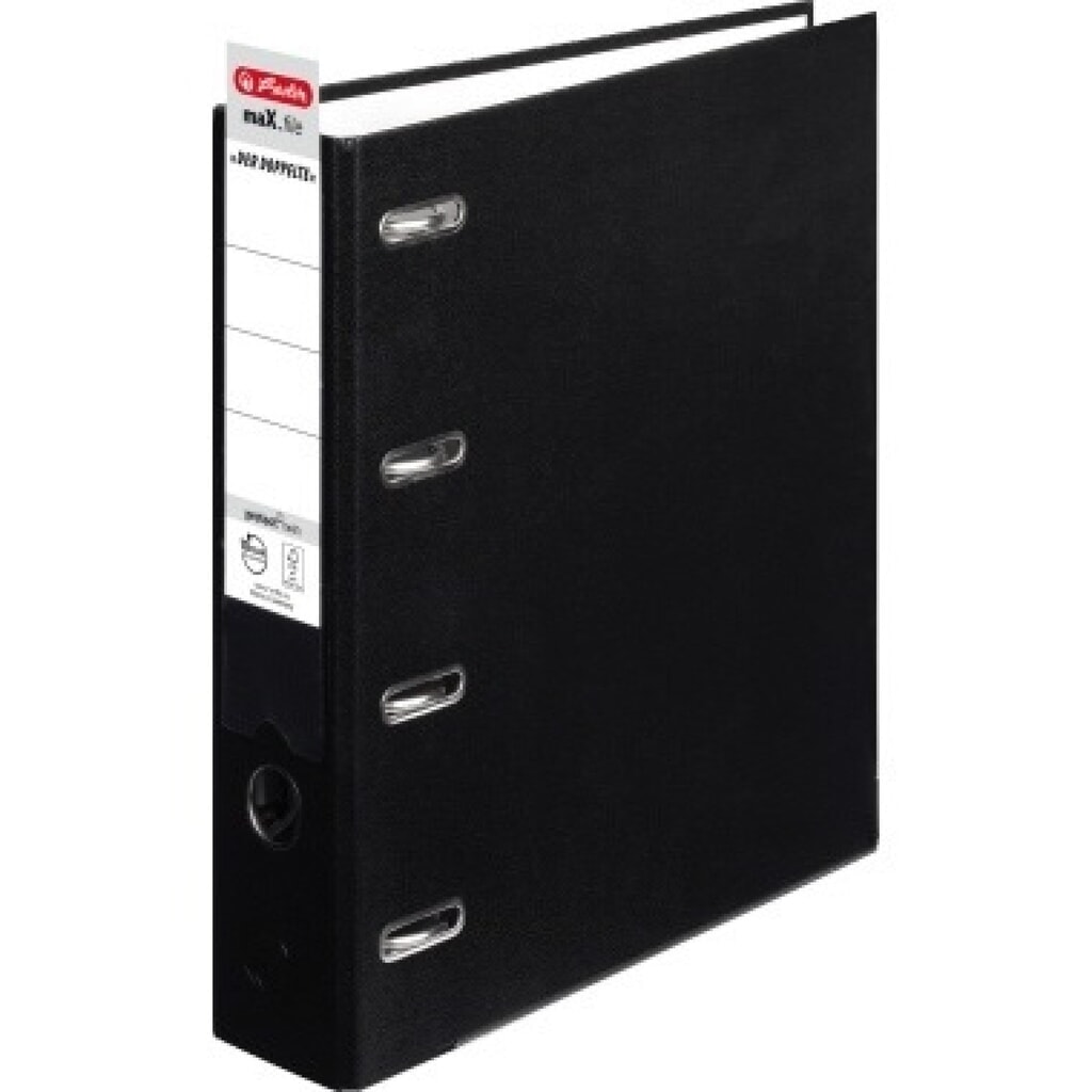 Produktabbildung: Herlitz Doppelordner 10842250 2xDIN A5 quer 75mm schwarz