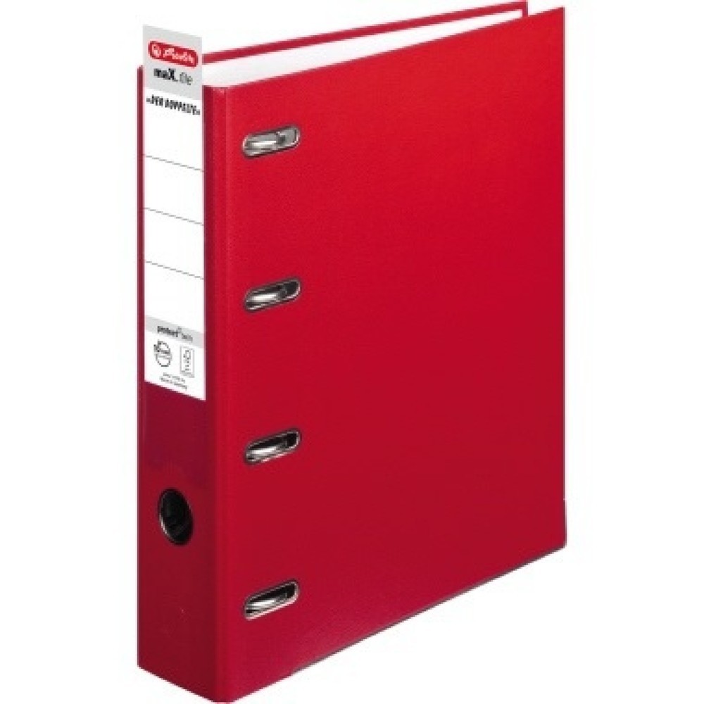 Produktabbildung: Herlitz Doppelordner 10842268 2xDIN A5 quer 75mm rot
