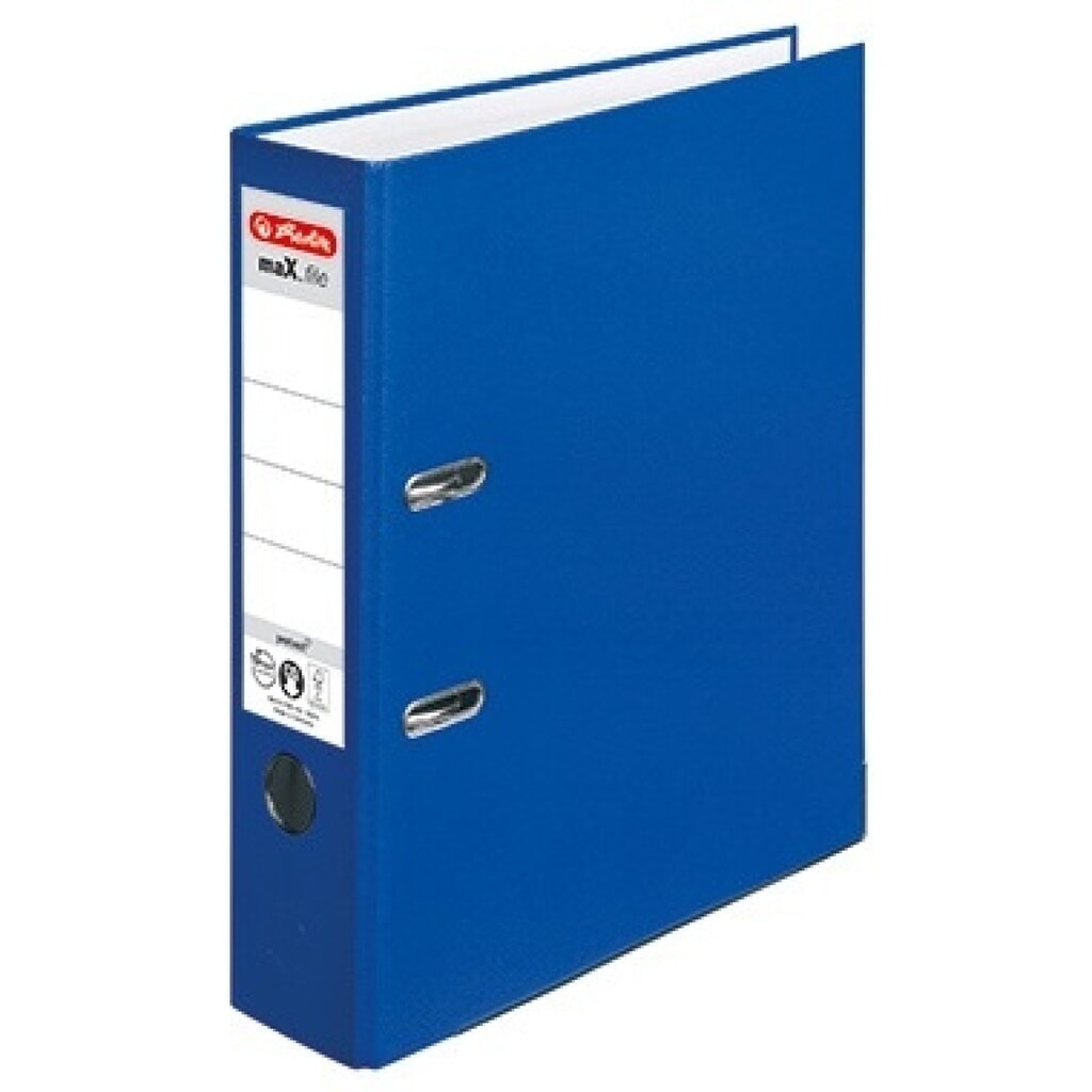 Herlitz Ordner maX.file protect 5480405 DIN A4 80mm PP blau Produktabbildung: Herlitz Ordner maX.file protect 5480405 DIN A4 80mm PP blau