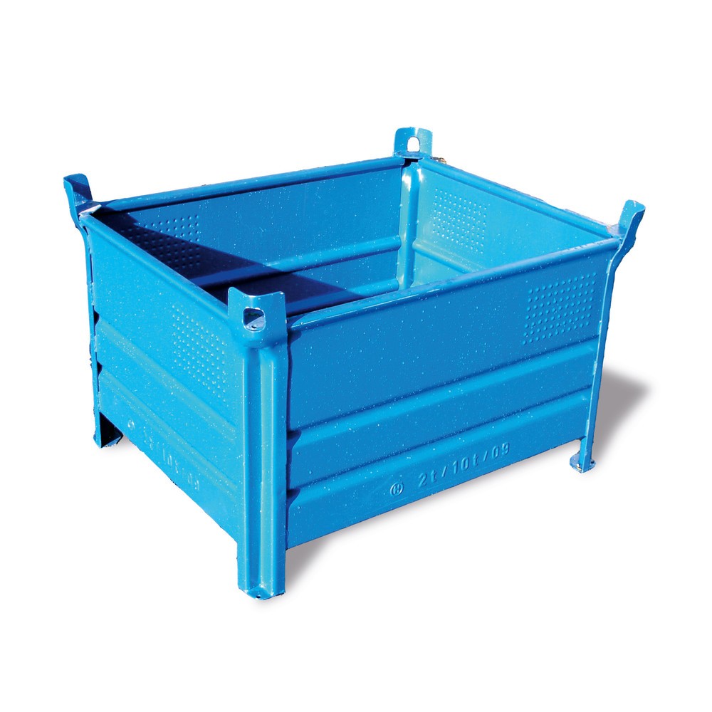 Produktabbildung Nr. 1: HESON® Stapelbehälter, mit Vollwand, Tragkraft 1000 kg, BxT 1.200 x 800 mm, blau