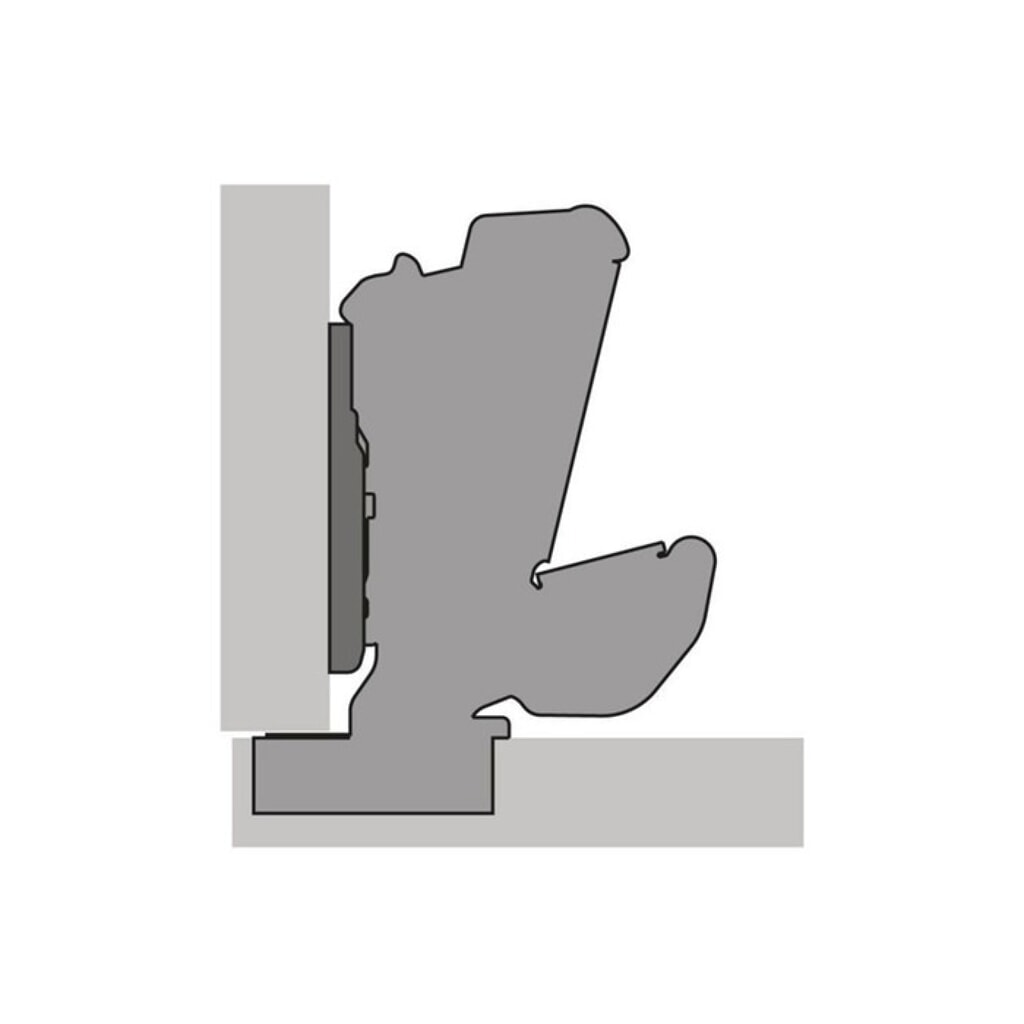 HETTICH Weitwinkelscharnier Sensys 8657i, vorliegendSchnellmontage Fix, THS 55, vernickelt Produktabbildung Nr. 4: HETTICH Weitwinkelscharnier Sensys 8657i, vorliegendSchnellmontage Fix, THS 55, vernickelt