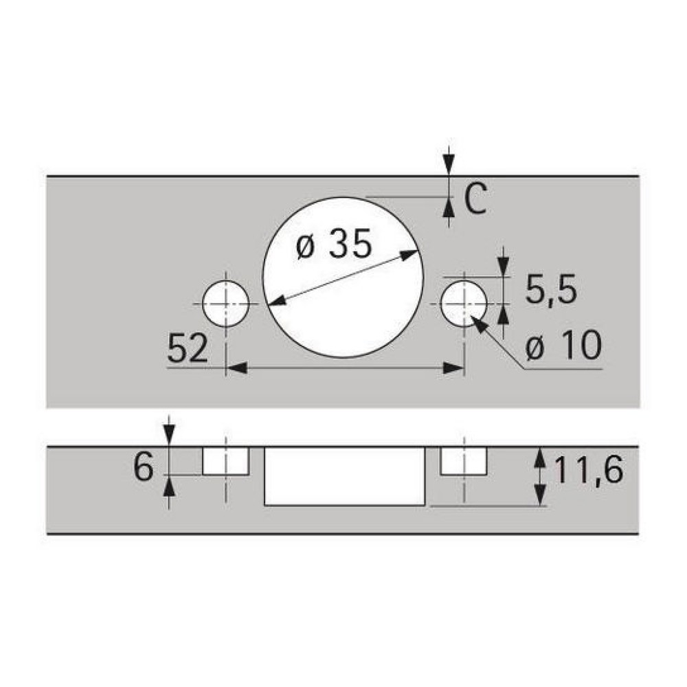 Produktabbildung Nr. 5: HETTICH Weitwinkelscharnier Sensys 8657i, vorliegendSchnellmontage Fix, THS 55, vernickelt
