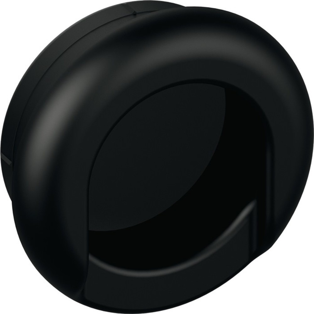 Produktabbildung: HEWI Einlassmuschel 535MLB, Polyamid matt 90 tiefschwarz, Länge 42 mm Breite 42 mm