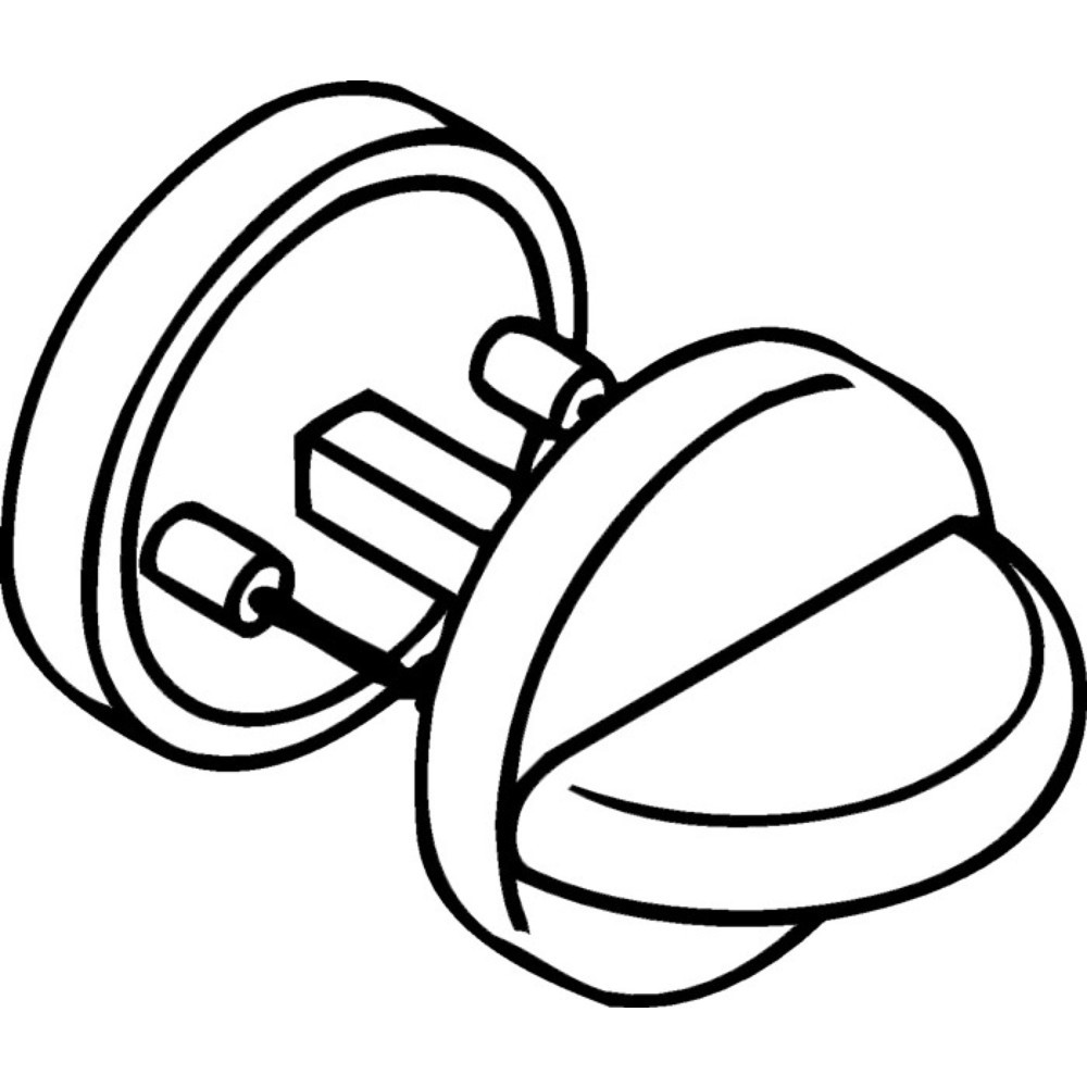 Produktabbildung: HEWI Schlüsselrosetten-Paar 306.23PBNR 99, Schildstärke 10,5 mm WC/FBM, Kunststoff 99, rund