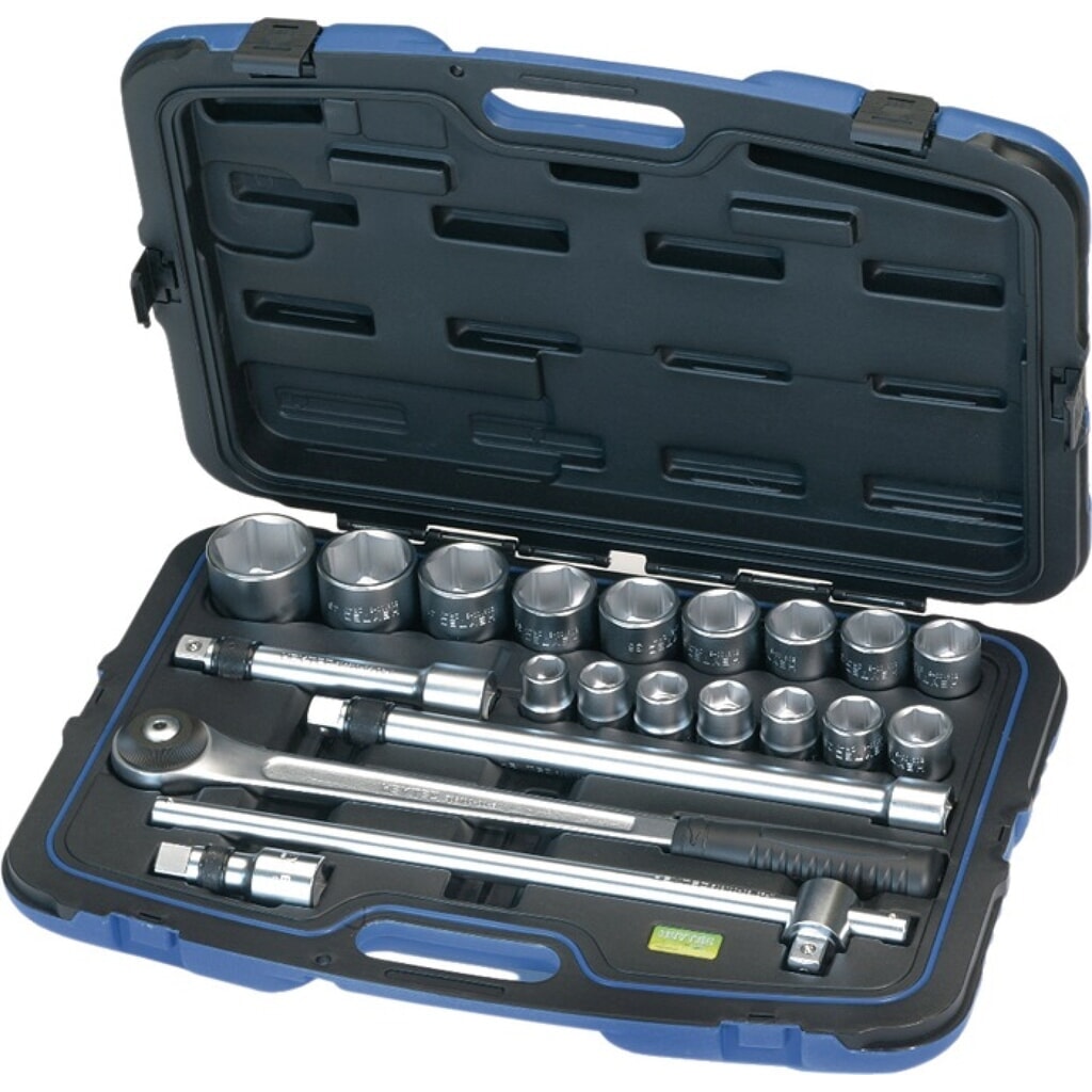 HEYTEC Steckschlüsselsatz 50810131080 21-tlg.3/4 Zoll SW 19-50mm Z.72 6KT Produktabbildung: HEYTEC Steckschlüsselsatz 50810131080 21-tlg.3/4 Zoll SW 19-50mm Z.72 6KT