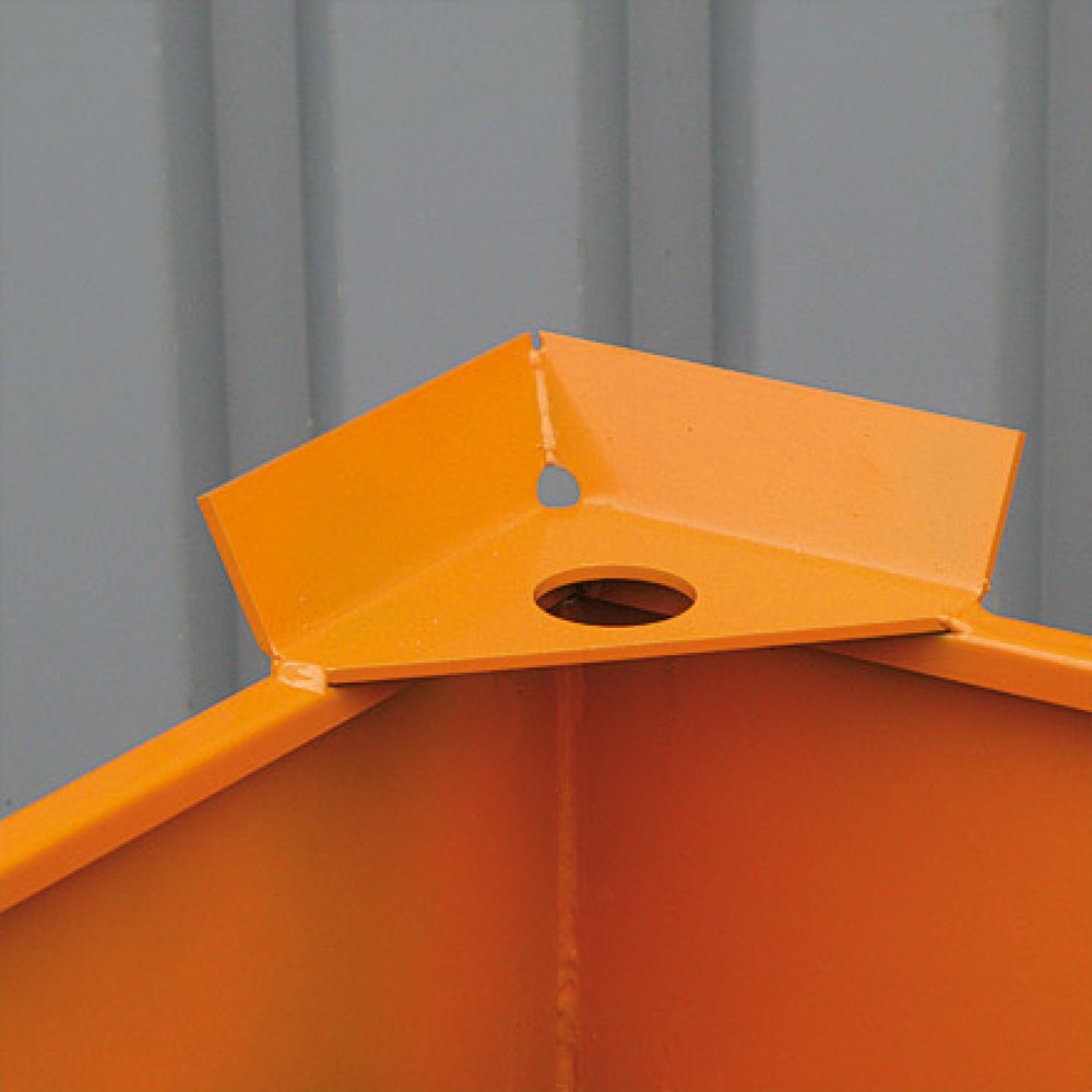 Productafbeelding nr. 3: Silocontainer Eichinger® met vorkkokers en hijsogen, centrale uitloop via hendel, 300 liter zuiver oranje