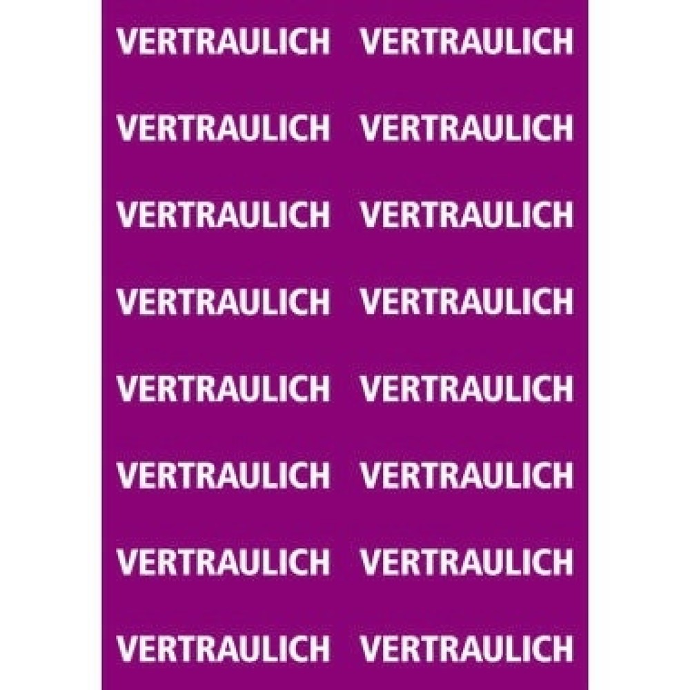 Produktabbildung: HERMA Hinweisetikett 15037 12,5x40mm Vertraulich 320 St./Pack.