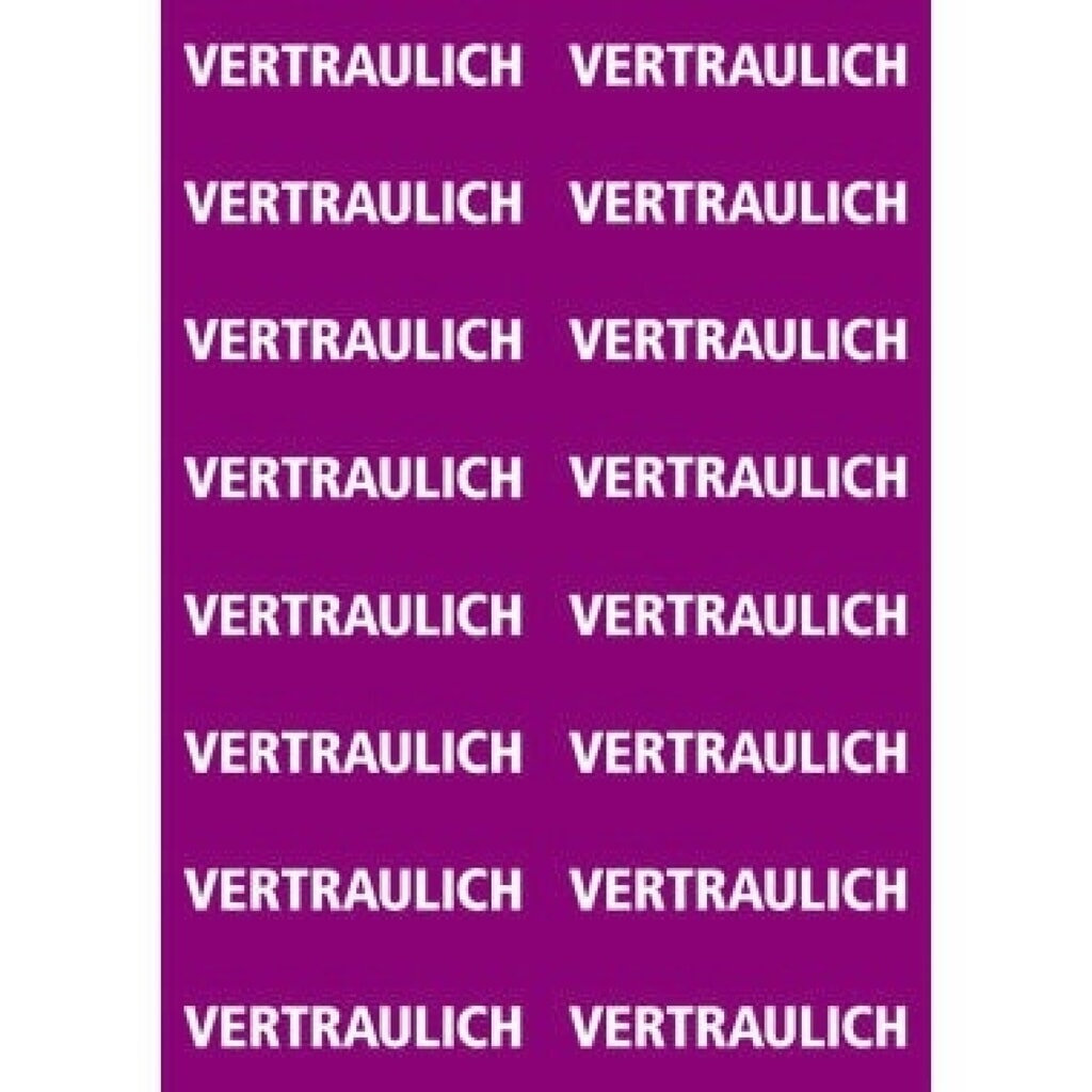 HERMA Hinweisetikett 15037 12,5x40mm Vertraulich 320 St./Pack. Produktabbildung: HERMA Hinweisetikett 15037 12,5x40mm Vertraulich 320 St./Pack.