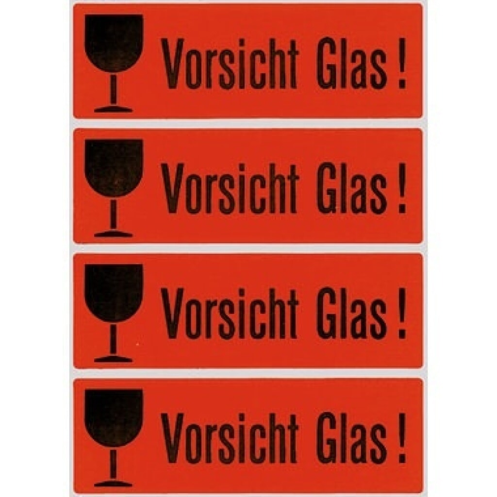Produktabbildung: HERMA Hinweisetikett 6750 39x118mm leuchtrot 1.000 St./Pack.