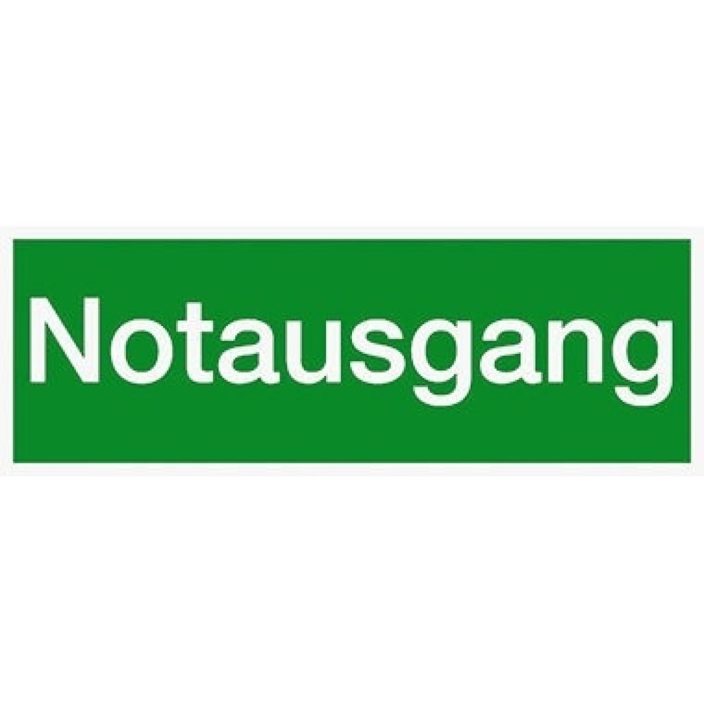 Produktabbildung: LimarLite Hinweisschild Folie-PVC Notausgang langnachleuch 297x105mm