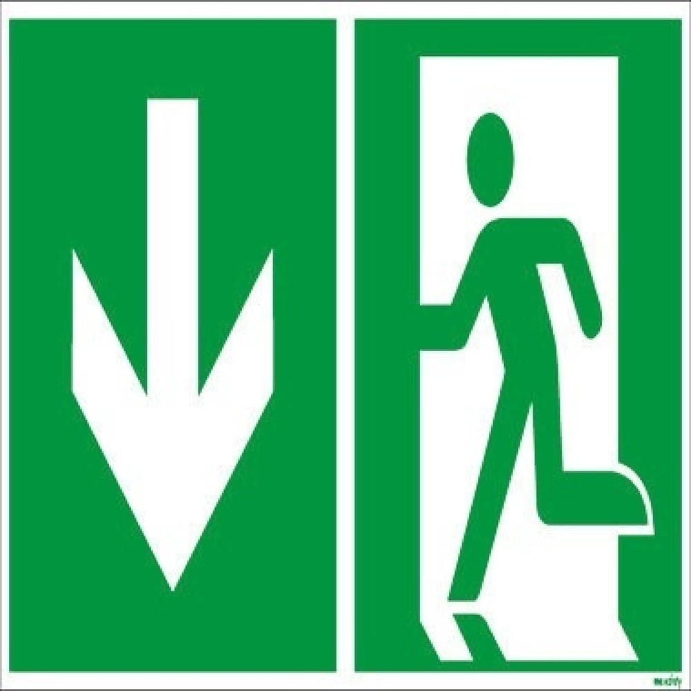 Produktabbildung: Hinweisschild Notausgang 30x15cm Hart-PVC